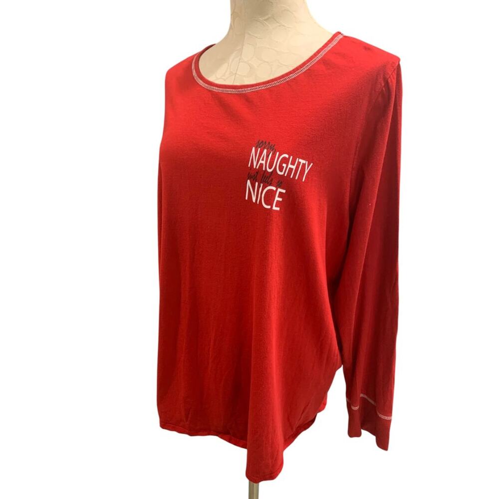 Size 18/20 Cacique Womens Sleep Shirt "Sorry Naughty Just Feels Nice"